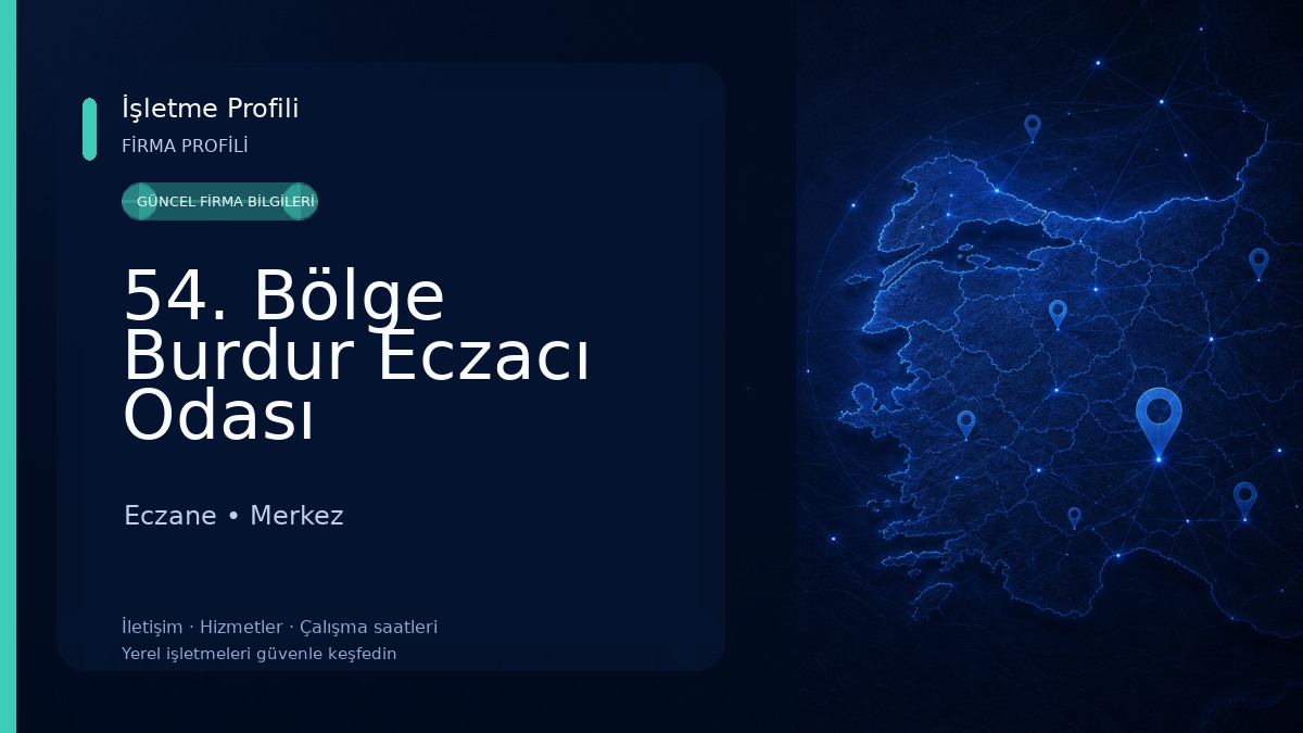 54. Bölge Burdur Eczacı Odası