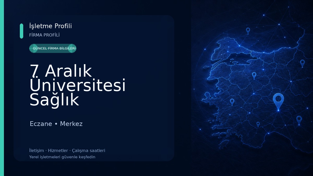 7 Aralık Üniversitesi Sağlık Hizmetleri Meslek Yüksekokulu Eczane