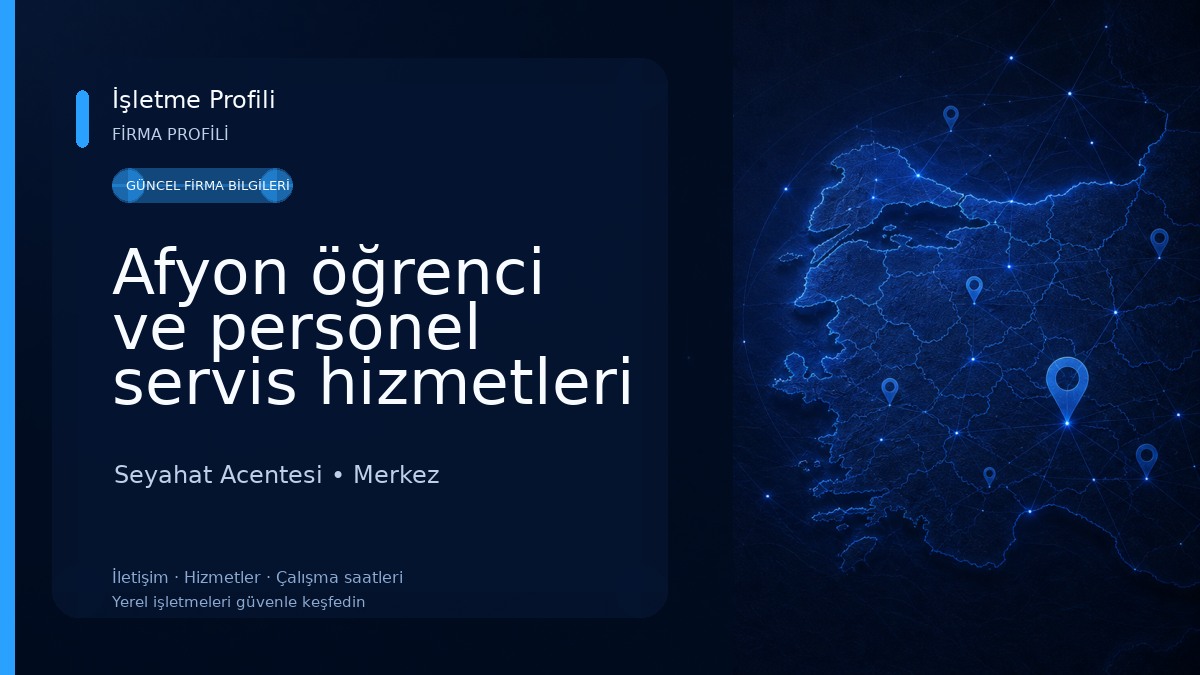 Afyon öğrenci ve personel servis hizmetleri (TAŞ TURİZM) 