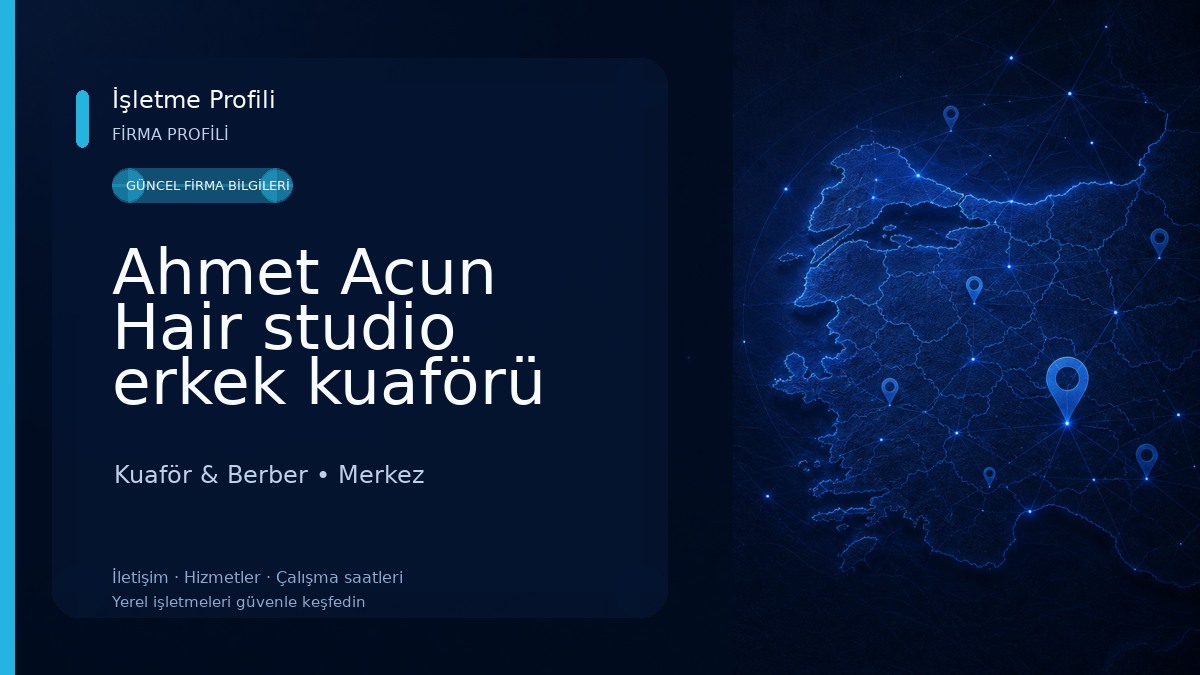 Ahmet Acun Hair studio erkek kuaförü