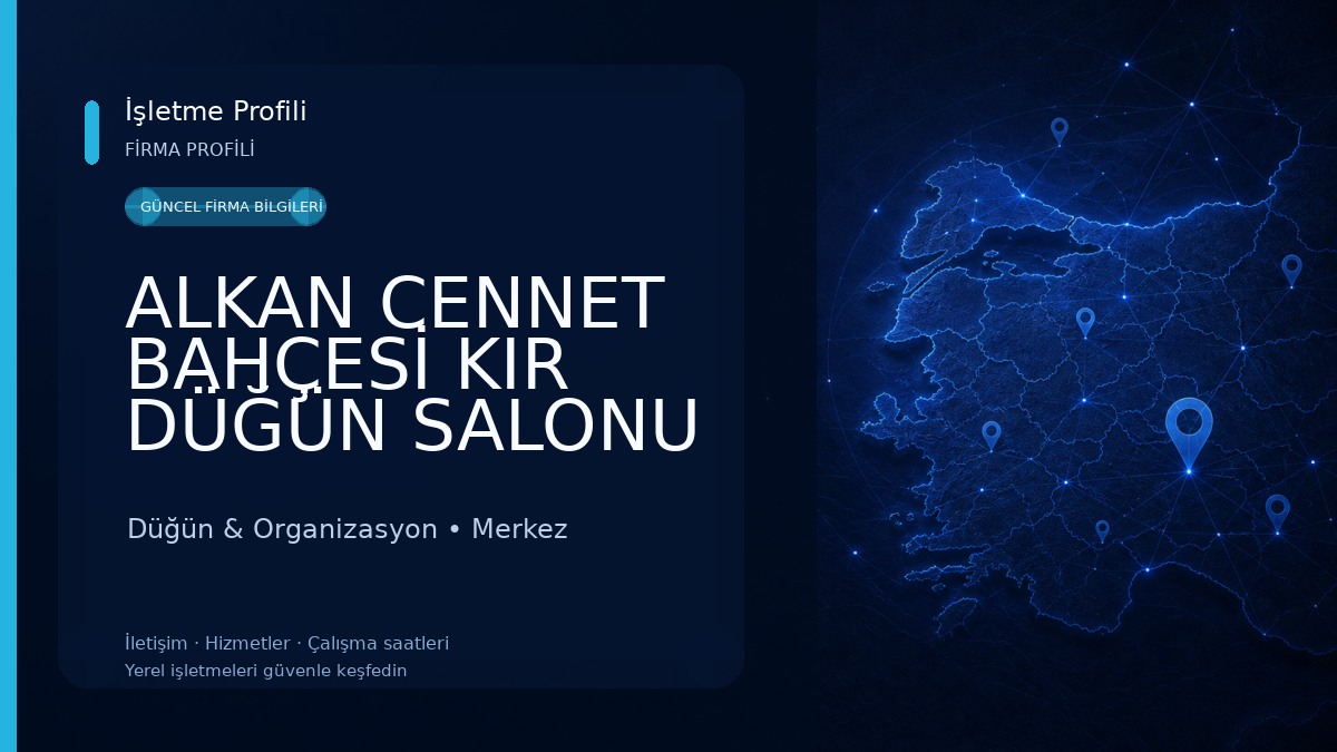 ALKAN CENNET BAHÇESİ KIR DÜĞÜN SALONU Düğün & Organizasyon