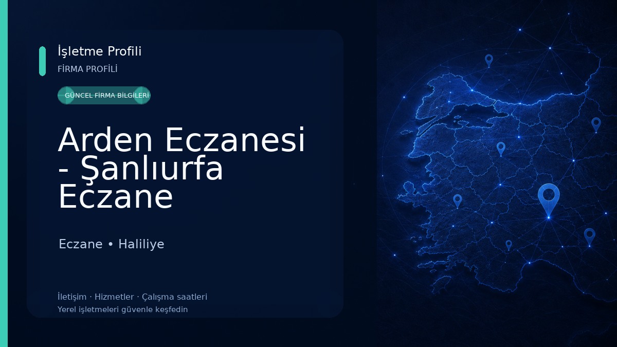 Arden Eczanesi - Şanlıurfa Eczane