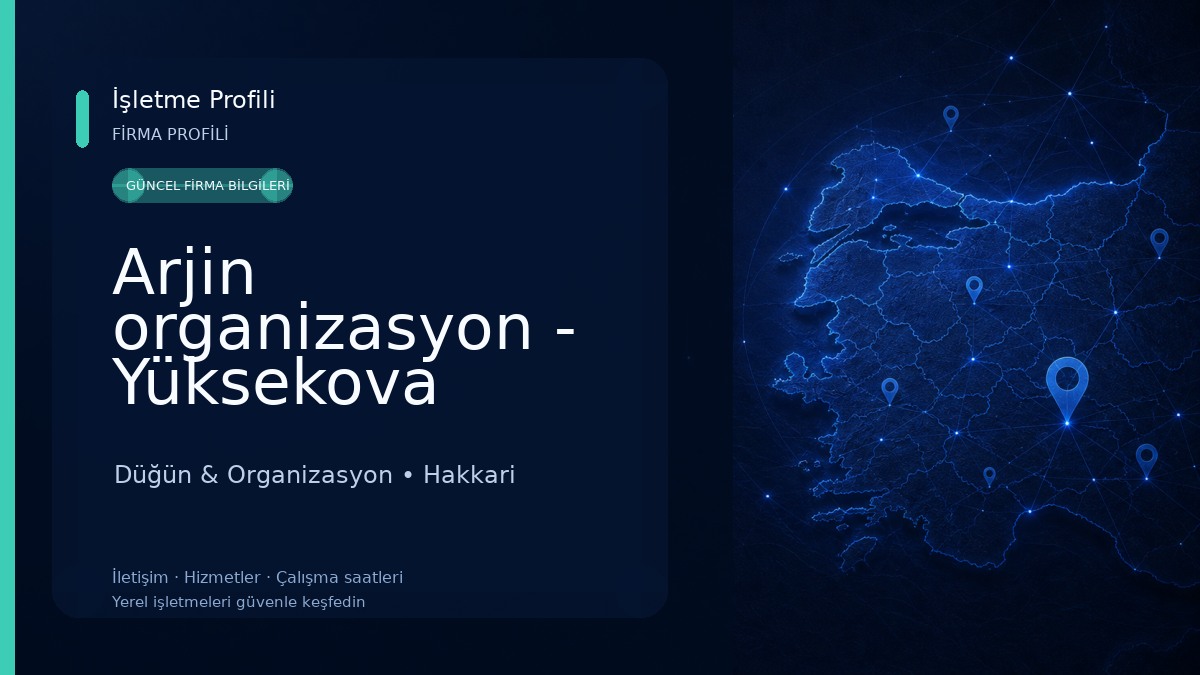 Arjin organizasyon - Yüksekova Düğün & Organizasyon