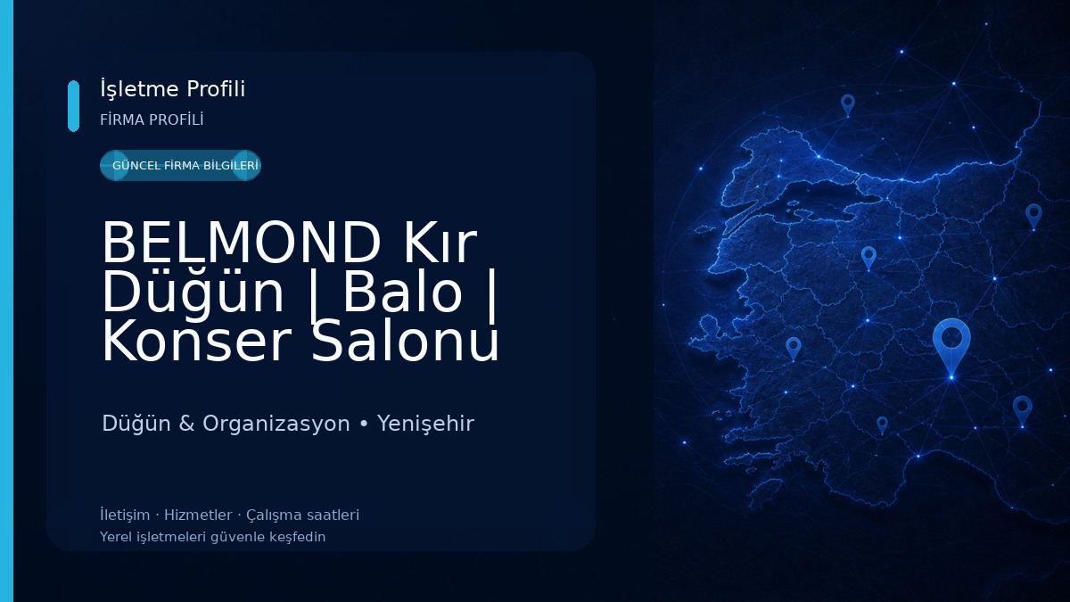 BELMOND Kır Düğün | Balo | Konser Salonu Düğün & Organizasyon
