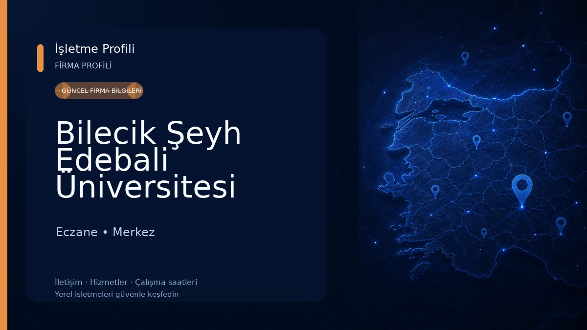 Bilecik Şeyh Edebali Üniversitesi Eczane