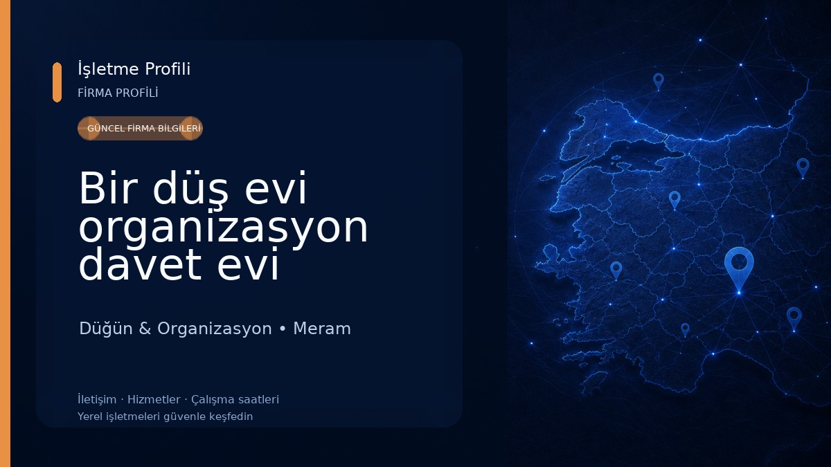 Bir düş evi organizasyon davet evi Düğün & Organizasyon