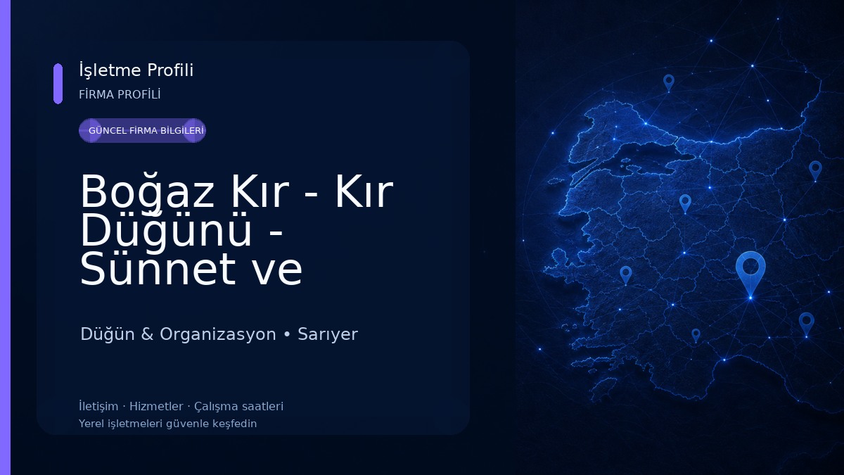 Boğaz Kır - Kır Düğünü - Sünnet ve Düğün Organizasyonu - Düğün Salonu