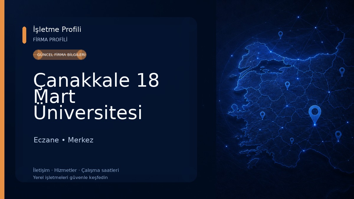Çanakkale 18 Mart Üniversitesi Sağlık hizmetleri Meslek yüksek okulu Eczane