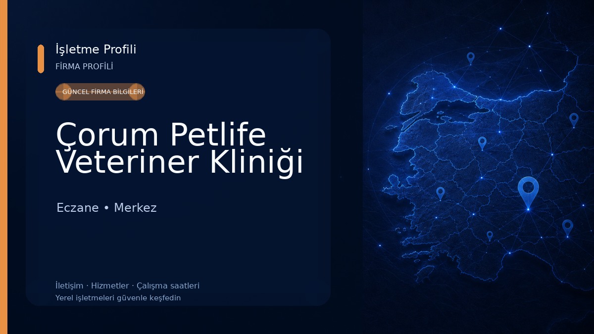 Çorum Petlife Veteriner Kliniği Eczane