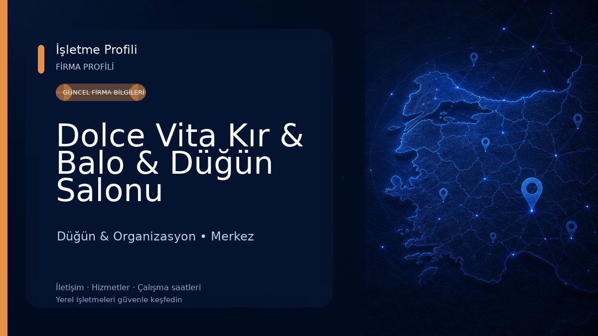 Dolce Vita Kır & Balo & Düğün Salonu Düğün & Organizasyon