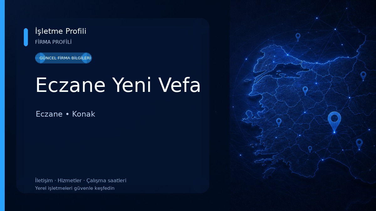 Eczane Yeni Vefa Eczane
