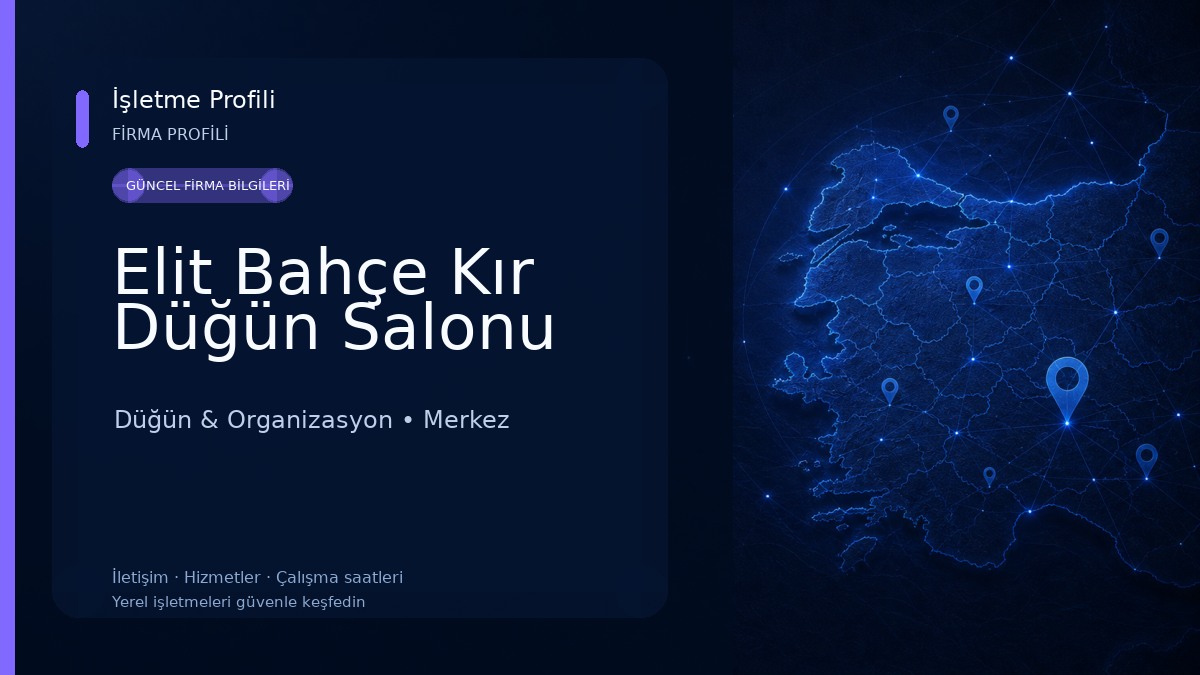 Elit Bahçe Kır Düğün Salonu