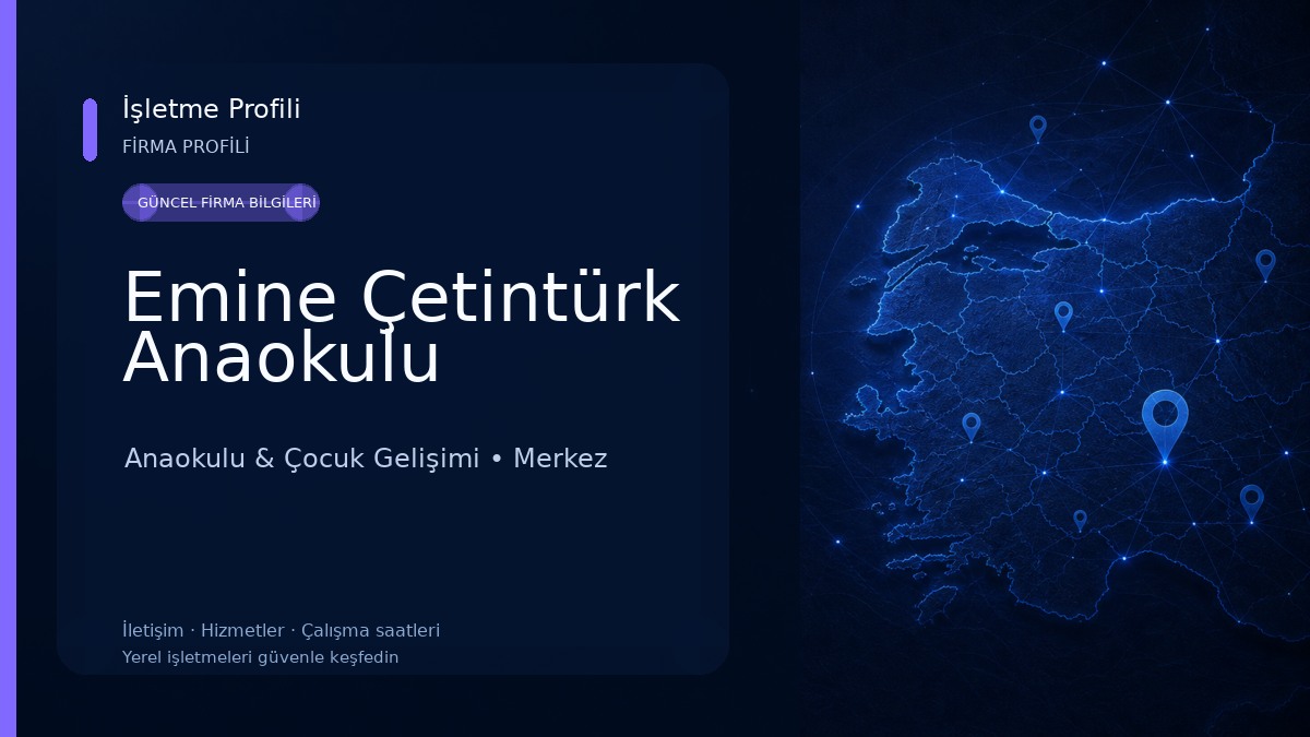 Emine Çetintürk Anaokulu Anaokulu & Çocuk Gelişimi