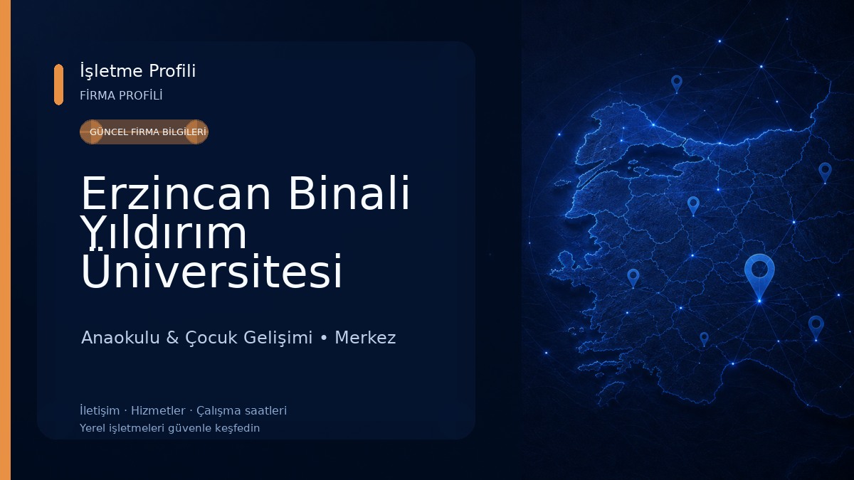 Erzincan Binali Yıldırım Üniversitesi Öğretmen Sibel Çakır Anaokulu Anaokulu & Çocuk Gelişimi