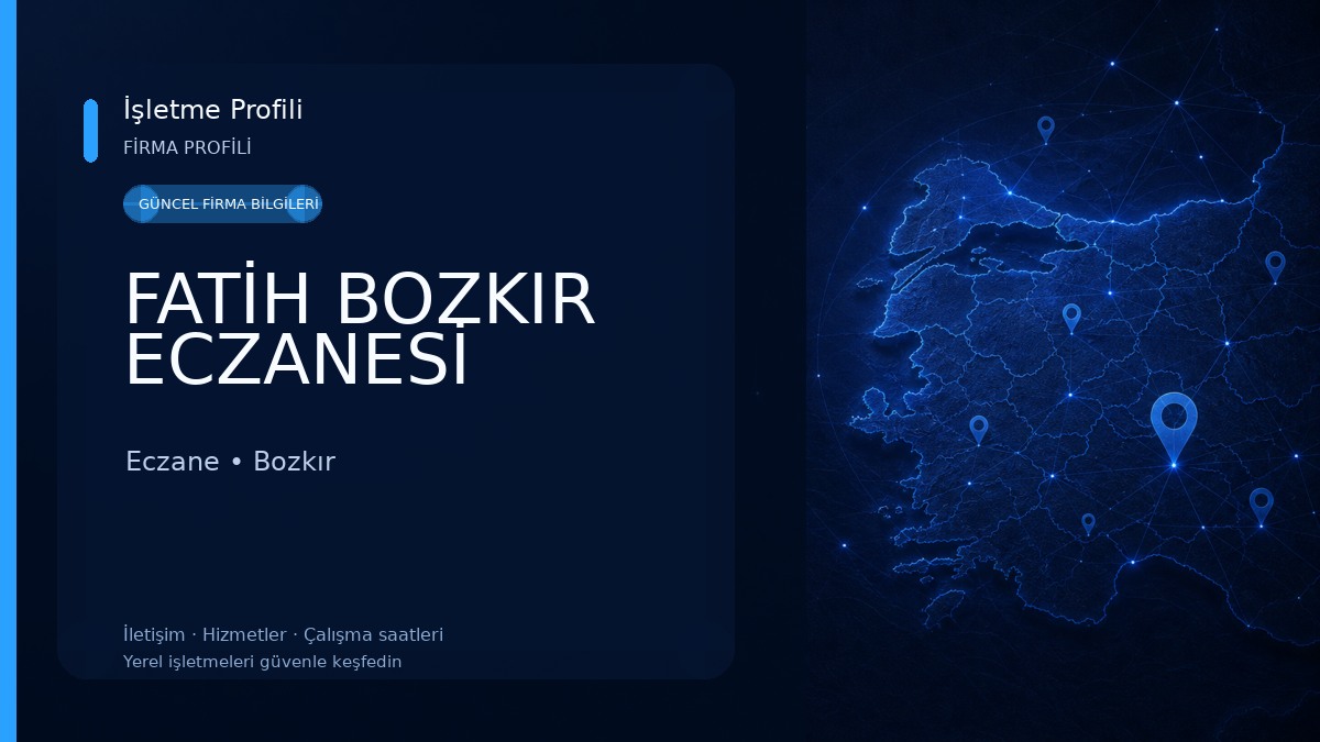 FATİH BOZKIR ECZANESİ Eczane