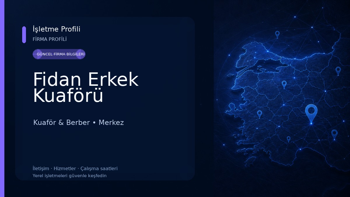 Fidan Erkek Kuaförü Kuaför & Berber