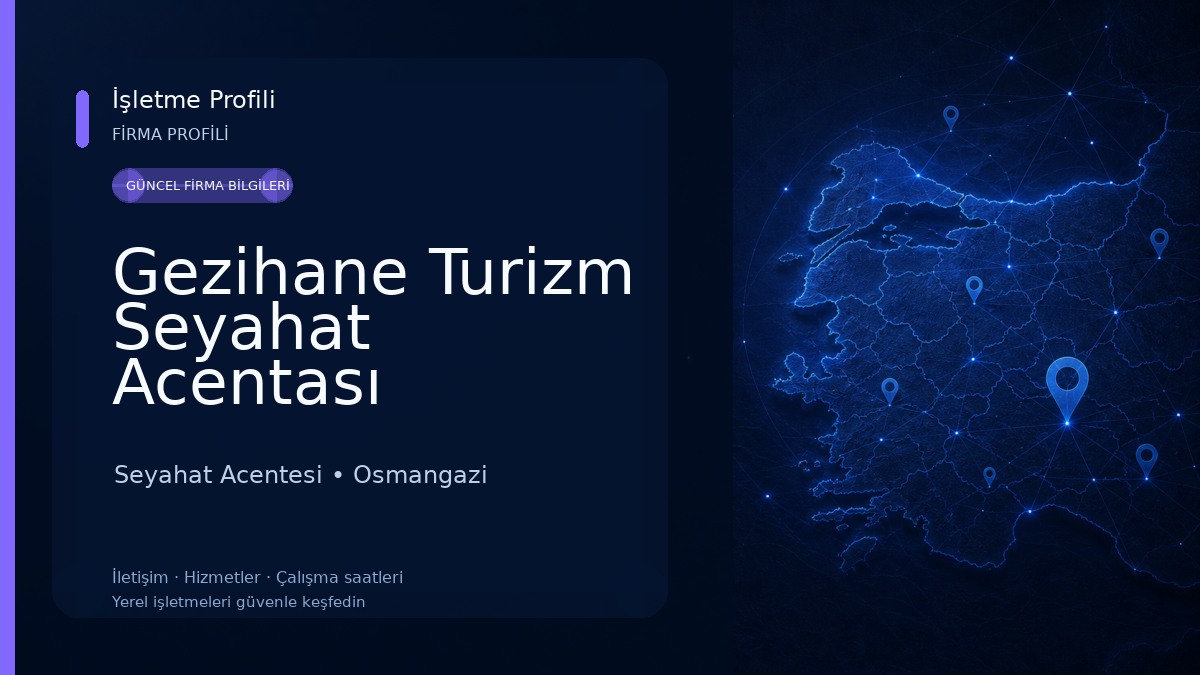Gezihane Turizm Seyahat Acentası Seyahat Acentesi