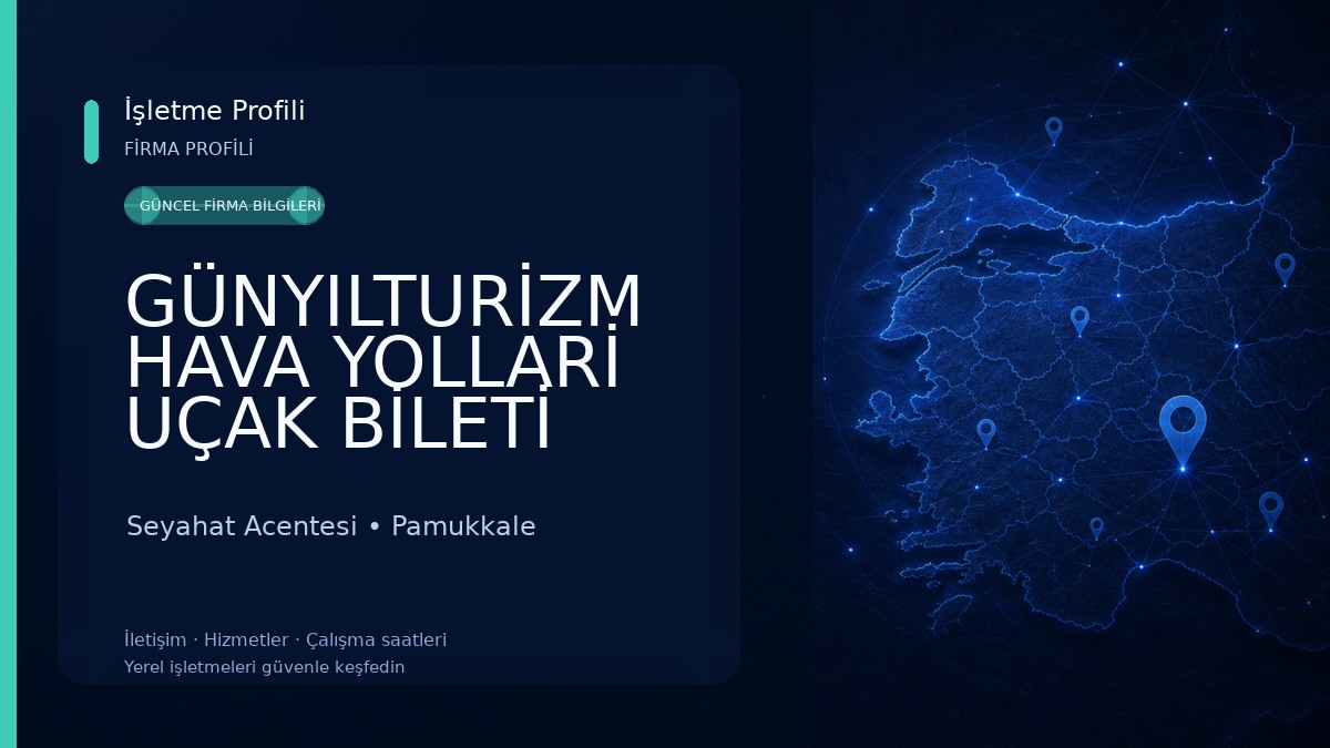 GÜNYILTURİZM HAVA YOLLARİ UÇAK BİLETİ SATIŞ OFİSİ Seyahat Acentesi