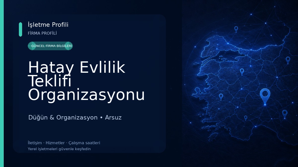 Hatay Evlilik Teklifi Organizasyonu Düğün & Organizasyon