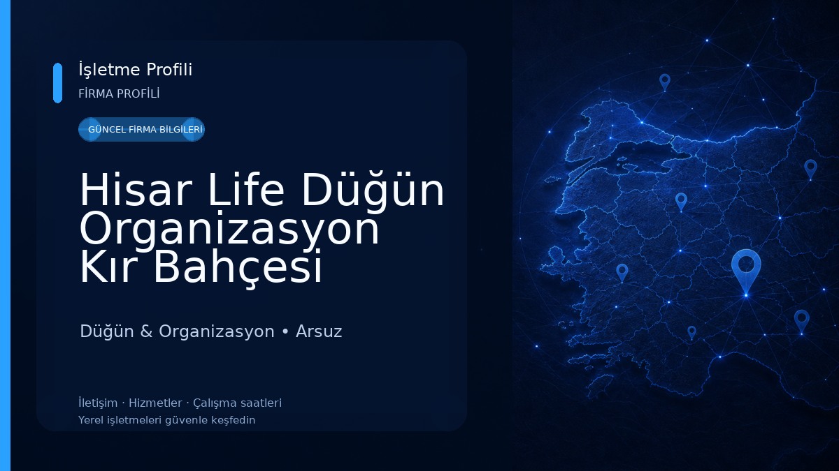 Hisar Life Düğün Organizasyon Kır Bahçesi Düğün & Organizasyon