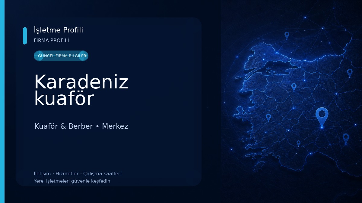 Karadeniz kuaför Kuaför & Berber