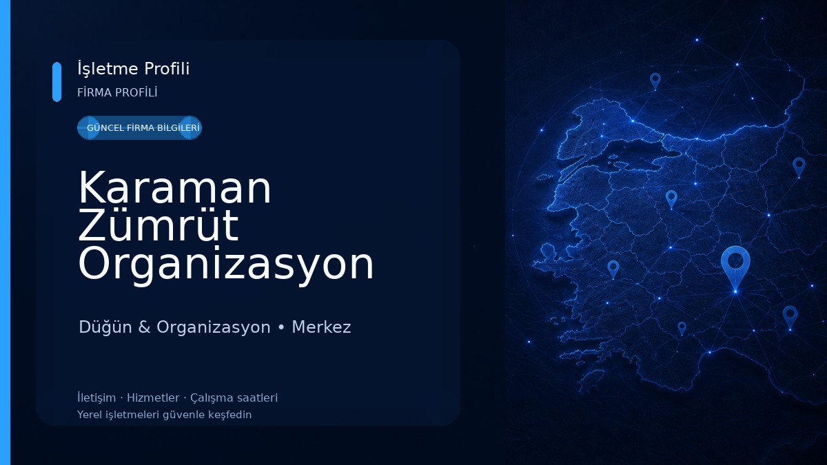 Karaman Zümrüt Organizasyon Düğün & Organizasyon