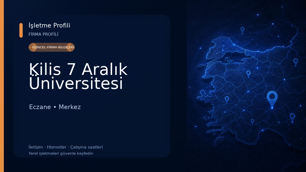 Kilis 7 Aralık Üniversitesi Eczane