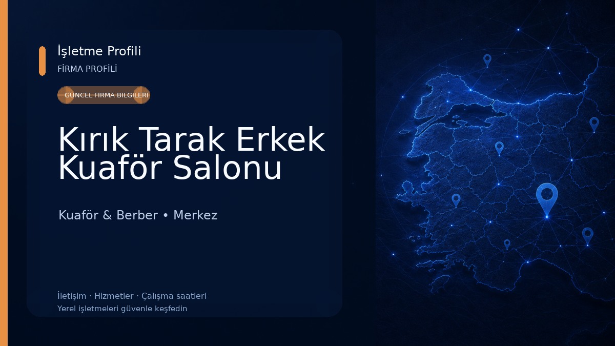 Kırık Tarak Erkek Kuaför Salonu