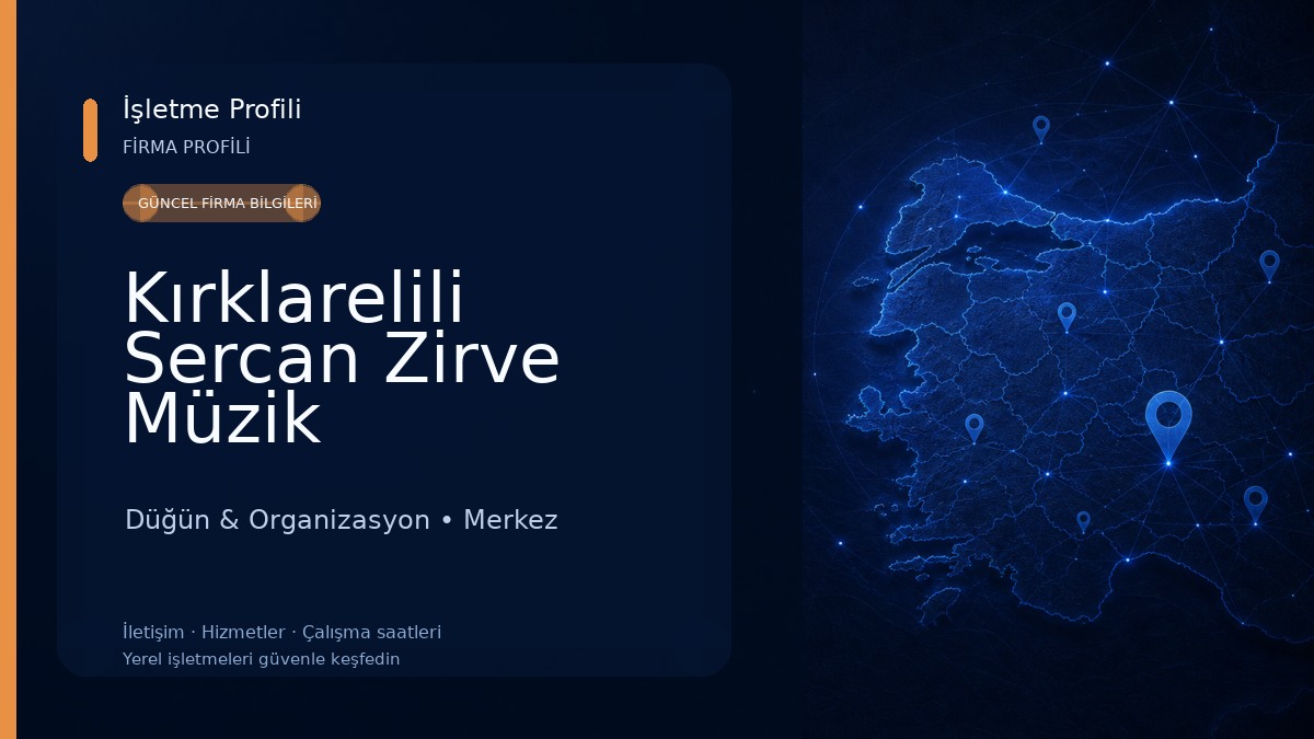 Kırklarelili Sercan Zirve Müzik Organizasyon Düğün & Organizasyon