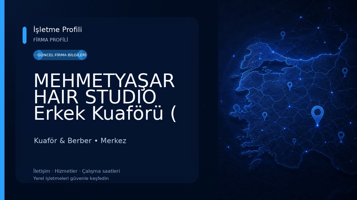 MEHMETYAŞAR HAIR STUDIO Erkek Kuaförü ( Barber Shop ) Kuaför & Berber