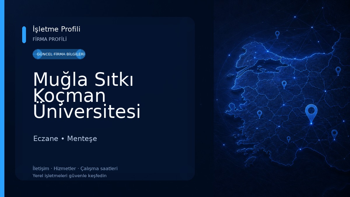 Muğla Sıtkı Koçman Üniversitesi Sağlık Bilimleri Fakültesi Eczane
