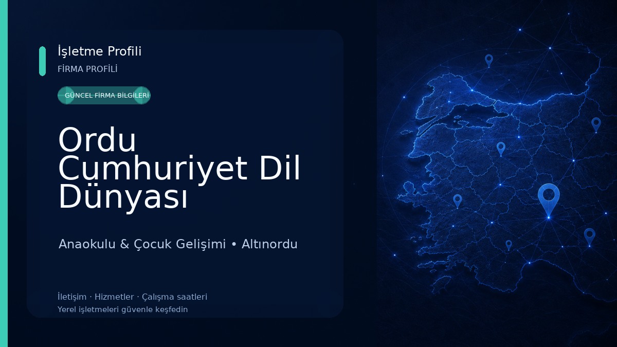 Ordu Cumhuriyet Dil Dünyası Anaokulu Anaokulu & Çocuk Gelişimi