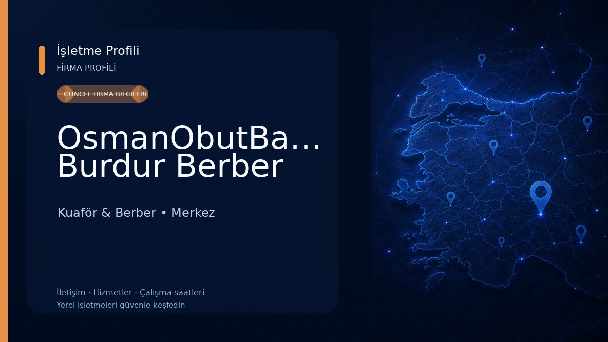 OsmanObutBarbers Burdur Berber Kuaför & Berber
