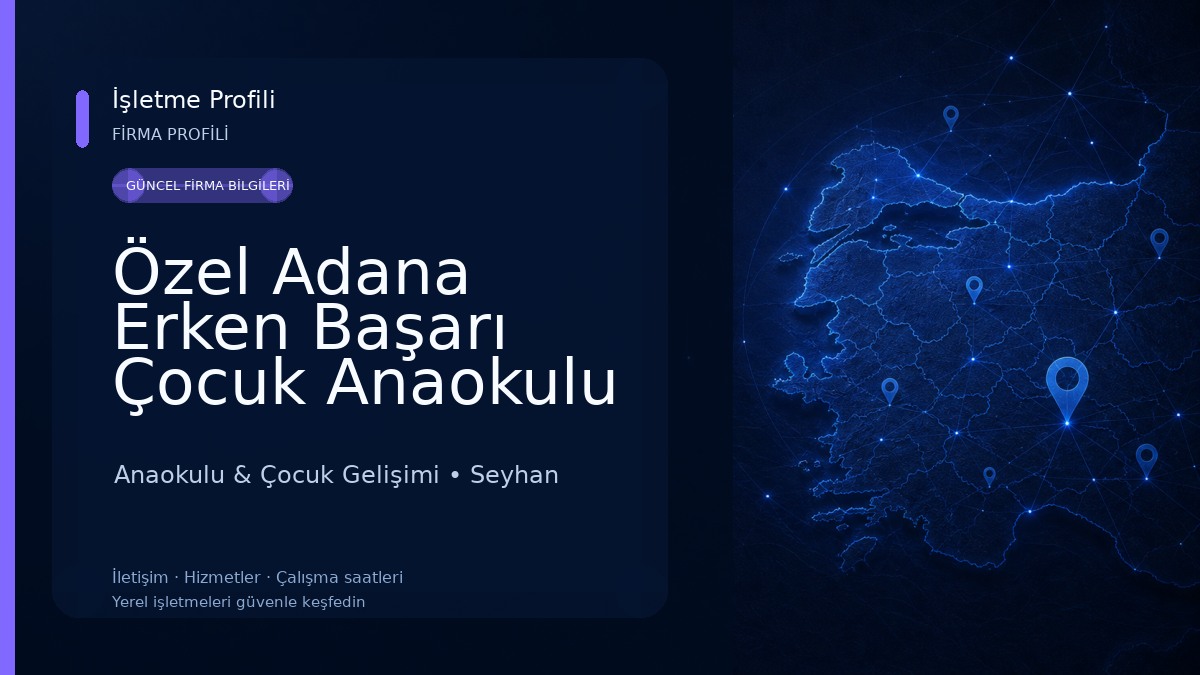 Özel Adana Erken Başarı Çocuk Anaokulu Anaokulu & Çocuk Gelişimi