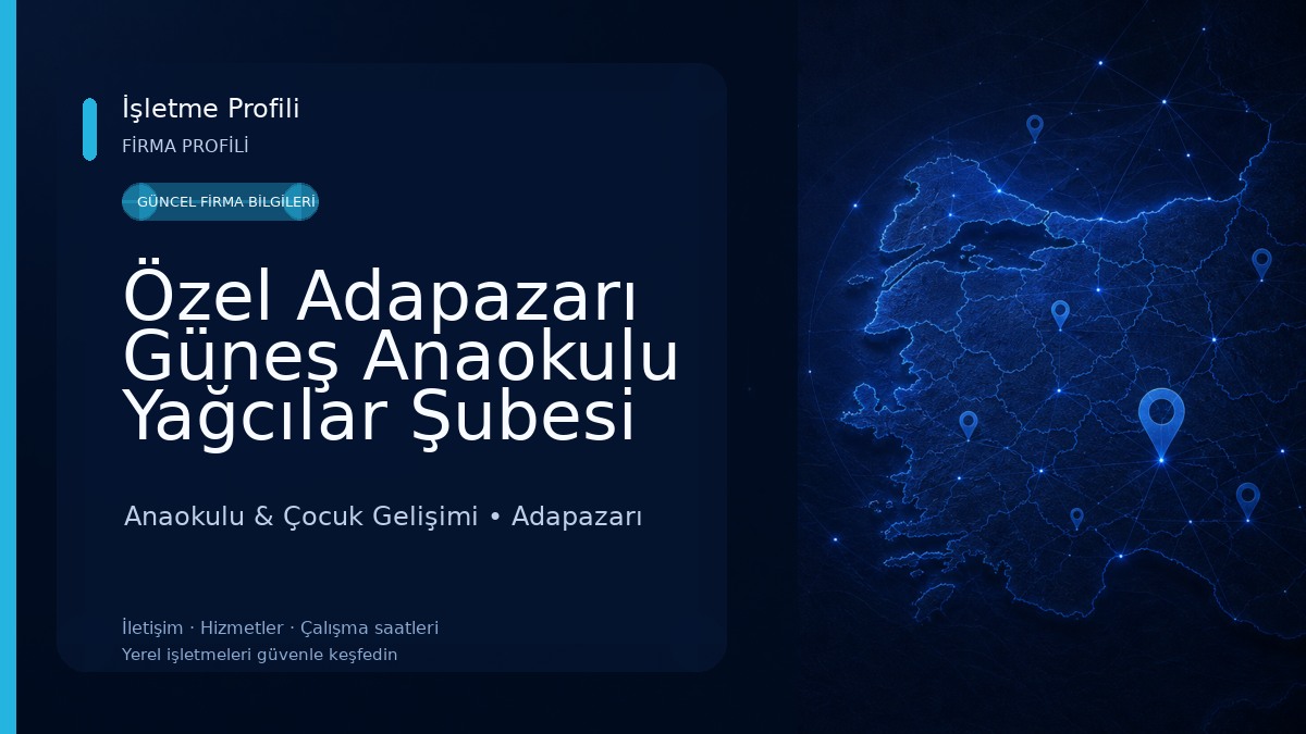 Özel Adapazarı Güneş Anaokulu Yağcılar Şubesi 