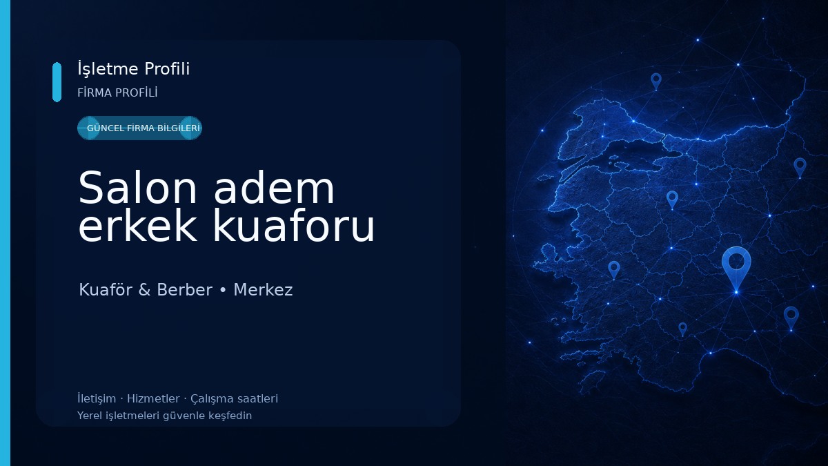 Salon adem erkek kuaforu