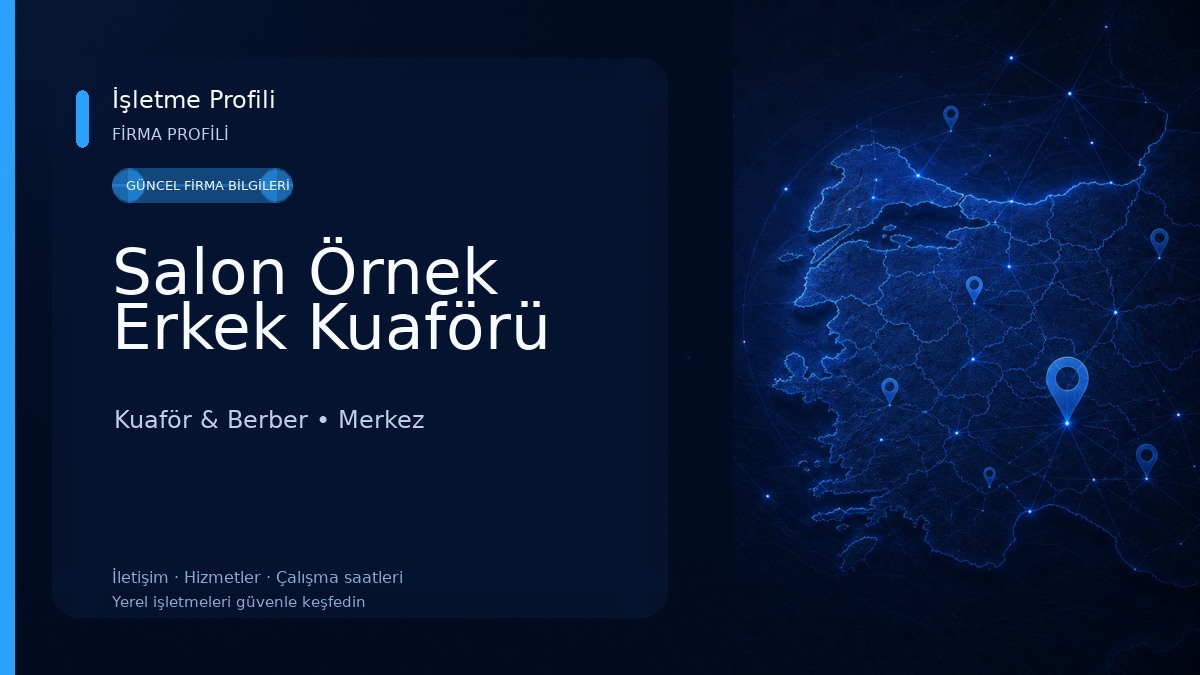 Salon Örnek Erkek Kuaförü