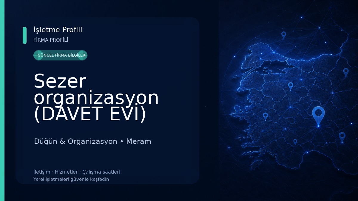 Sezer organizasyon (DAVET EVİ) Düğün & Organizasyon