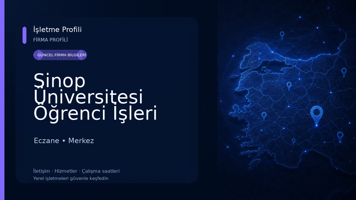 Sinop Üniversitesi Öğrenci İşleri Daire Başkanlığı Eczane