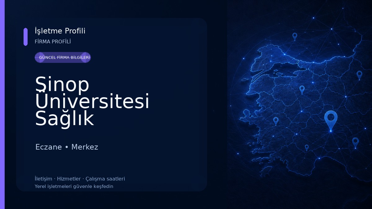Sinop Üniversitesi Sağlık Hizmetleri Meslek Yüksekokulu Eczane