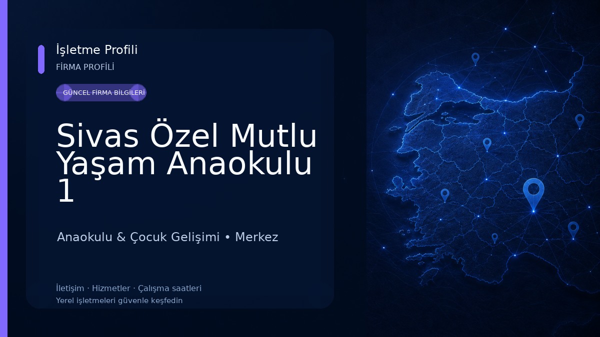 Sivas Özel Mutlu Yaşam Anaokulu 1 