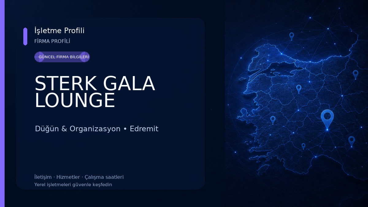 STERK GALA LOUNGE Düğün & Organizasyon