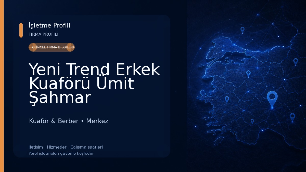 Yeni Trend Erkek Kuaförü Ümit Şahmar