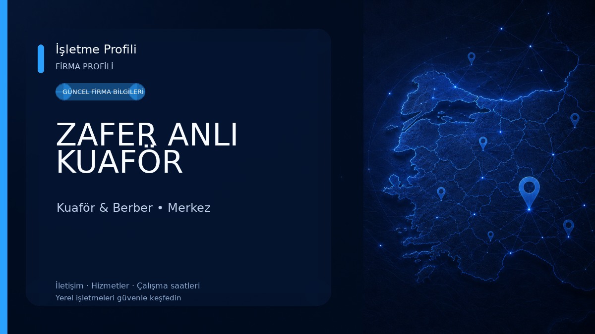 ZAFER ANLI KUAFÖR Kuaför & Berber